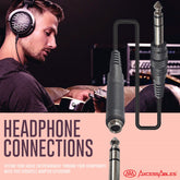 1/4-inch TRS (Stereo) Male to TRS (Male) Female Headphone Extension Cable (10ft)